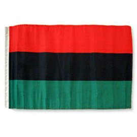 JumpingLight 12x18 Inch Africa African Afro - American Sleeve Flag Boat Car Garden Premium - Black Lives Matter - Pan-African Black Liberation UNIA Flag