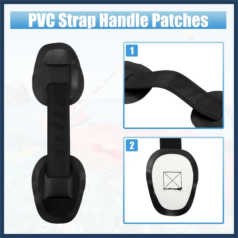 INFINAUTO 2pcs Universal PVC Strap Handle Patches Carry Grab Handle