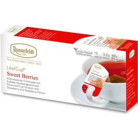 Ronnefeldt LeafCup Sweet Berries Chai – Flavoured Loose Leaf Red Fruit Herbal Tea with Hibiscus & Rose Hip – Naturally Caffeine-Free – 15 Individually Wrapped Tea Bags