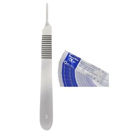 25 Pcs Scalpel- Edges Scalpel Handle No 3 Surgical_ Baldes # 10 Non Sterile Edges Perfect for culpting Repairs Lab Anatomy Lab Training Sign Craft Card Making Cutter Podiatry