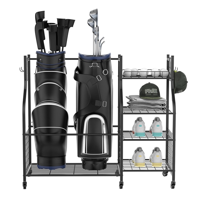 WALMANN Garage Golf Bag Storage Organizer Stand, Extra Large Golf