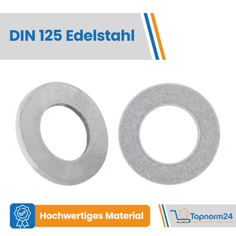 Topnorm24 - Washers M4-100 pieces stainless steel - A2 -