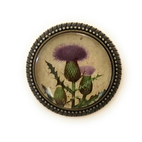 Scottish Thistle Pin - Handmade Brooch