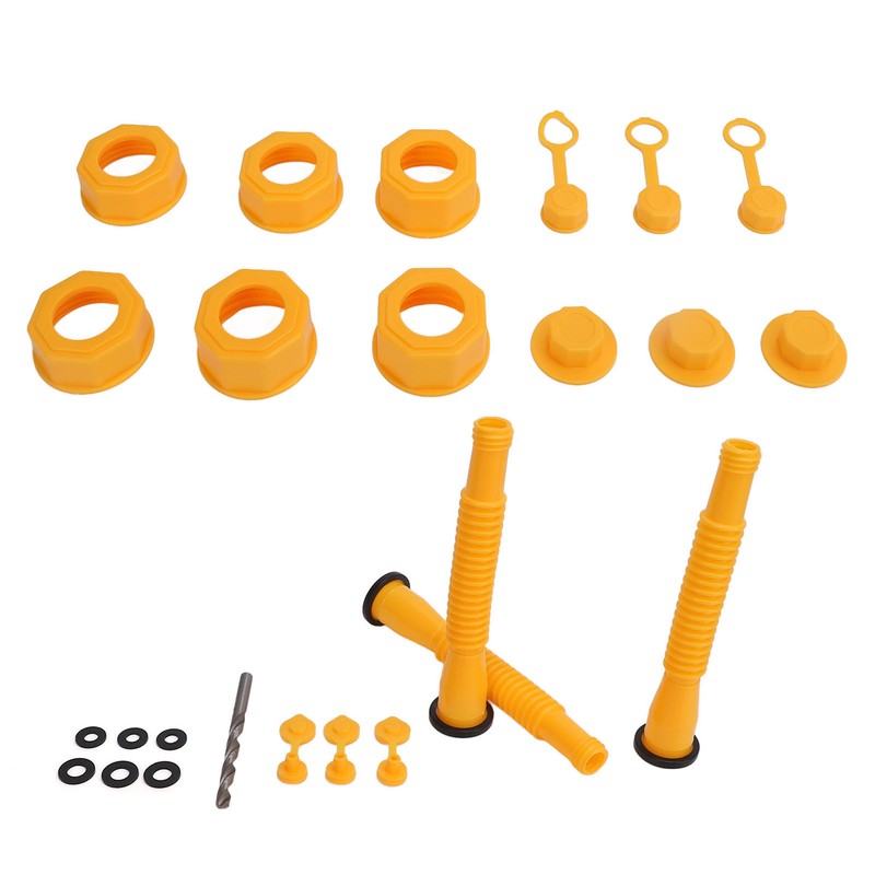 3 Sets Gas Can Spout Replacement Flexible Hoses Vent Covers