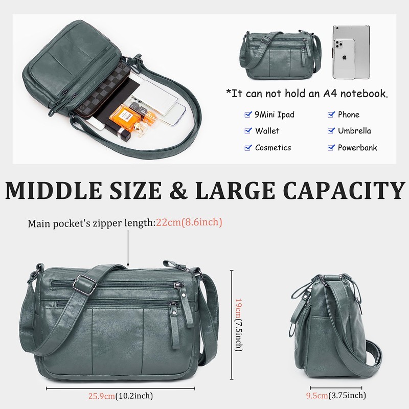Purses for Women Soft PU Leather Shoulder Bag Ladies Crossbody