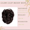 Claw Clip Messy Bun Hair Piece Tousled Updo Hair Buns