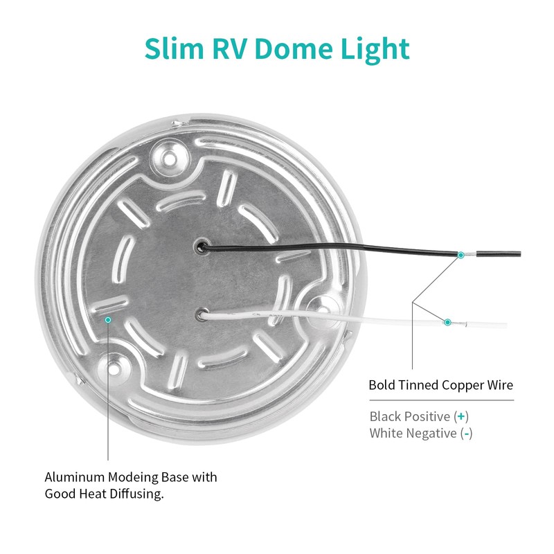 RVZONE 4 Pack RV LED Ceiling Puck Light RV Boat