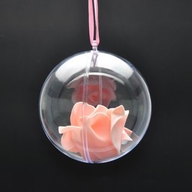 UNIQLED Clear Plastic Fillable Christmas DIY Craft Ball Ornament - Pack of 10 (70mm)