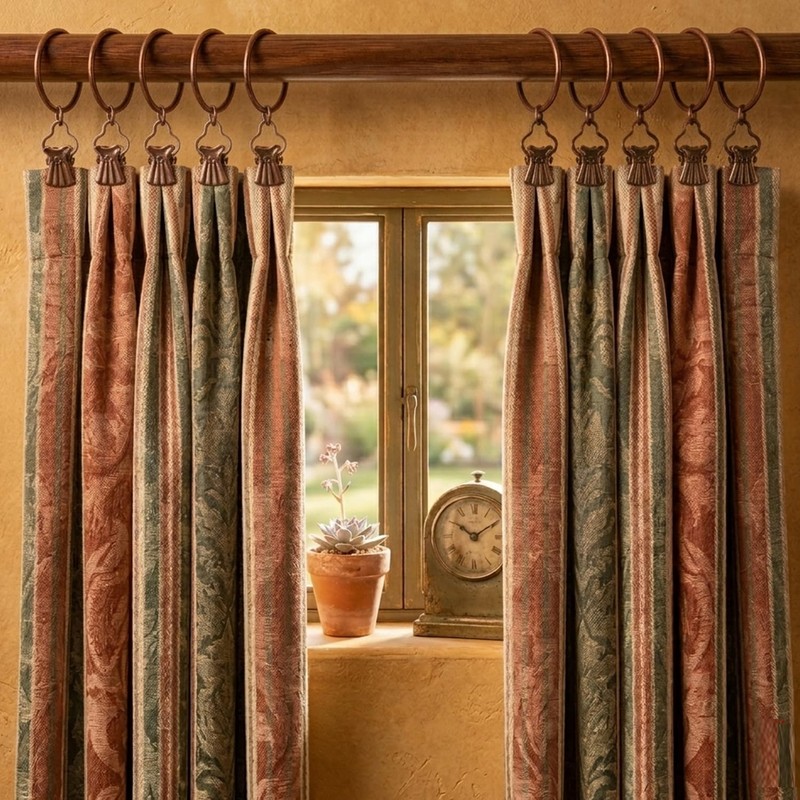 24 Pack Curtain Rings with Clips, 55mm (2.2") Inner Diameter