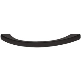 Gedotec Cabinet Handle Black Furniture Handle 128 mm Bow Handle Kitchen - Minas | Steel Black Matt | Solid Material | Elegant Design Kitchen Handle | 1 Piece Dresser Handle with Mounting Material