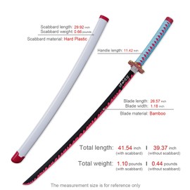 Zisu Anime Mitsuri Sword, About 41 inches, Hashira Pillars & Protagonist Sword, Anime Original Texture (Fuchsia-Mitsuri)