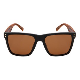 Edge I-Wear 80s Horn Rimmed Sunglasses for Men Women Square Sunglass Tinted Lens 541076WD-P-3(M.BLK.sd2)