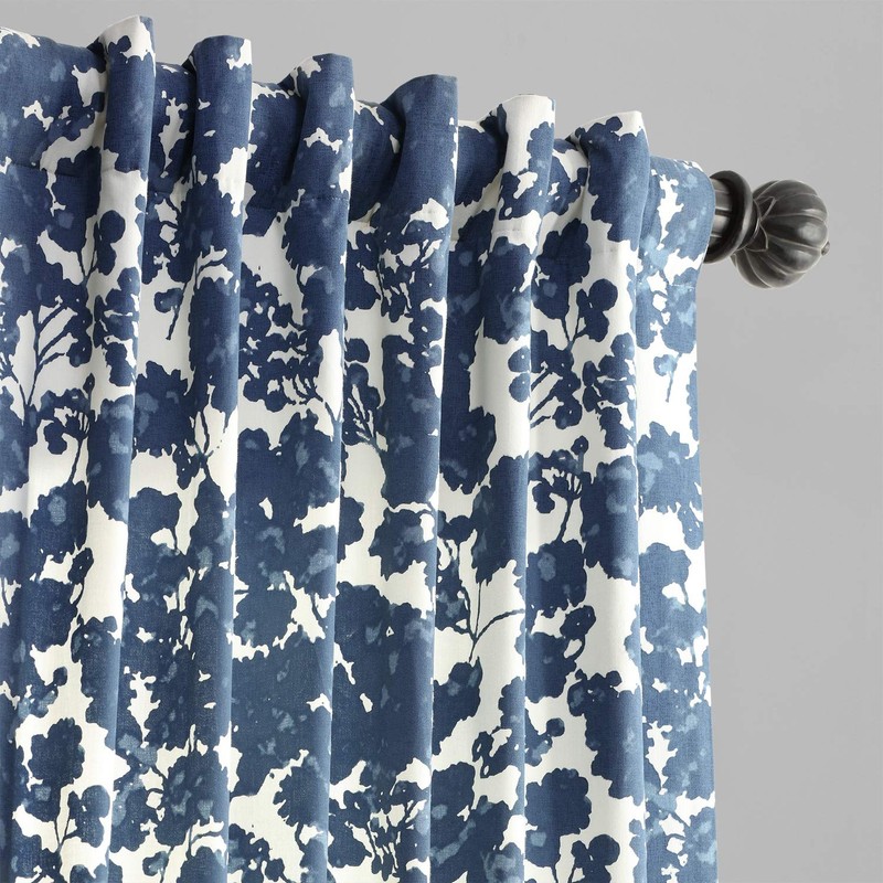HPD Half Price Drapes PRTW-D48-108 Printed Cotton Twill Curtain (1