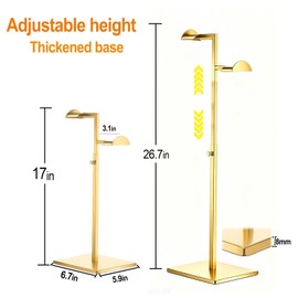 KMtilsh 2 Pack Purse Stands for Display,Gold Handbag Display Stand,