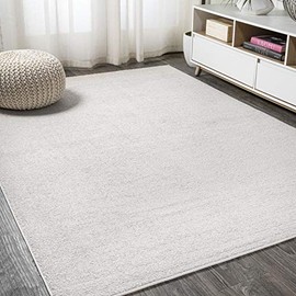 JONATHAN Y Haze Solid Low-Pile Ivory 5 ft. x 8 ft. Area Rug, Casual,Contemporary,Solid,Traditional,EasyCleaning,Bedroom,LivingRoom, Non Shedding