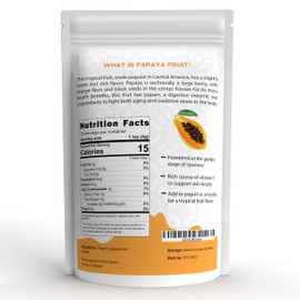 Ancient Roots Papaya Fruit Powder - All-Natural Food Coloring, Filled with Antioxidants, Organic Fruit, 25 Servings (3.5 ounces)