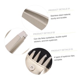 Vaguelly 4Pcs Practical Eyebrow Clips Ergonomic Eyebrow Tweezers for Precise Hair Removal Compact Design Grooming