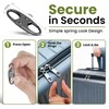 Premium 8 Pcs Anti Theft Zipper Clips, Space Gray (Gunmetal),