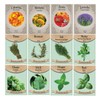 Medicinal Herb and Flower Set - 12 Varieties of Non-GMO