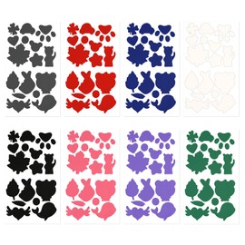 8 Sheets Repair Patches for Down Jackets, Self Adhesive Nylon Repair Patch Tape Multi Sizes & Shapes Waterproof Washable Fabric Repair Patch Tape for Outerwear Clothing Bags Backpacks