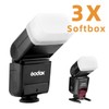 Camera Flash Bounce Diffuser Light Softbox [3-Pack] for speedlight Photography