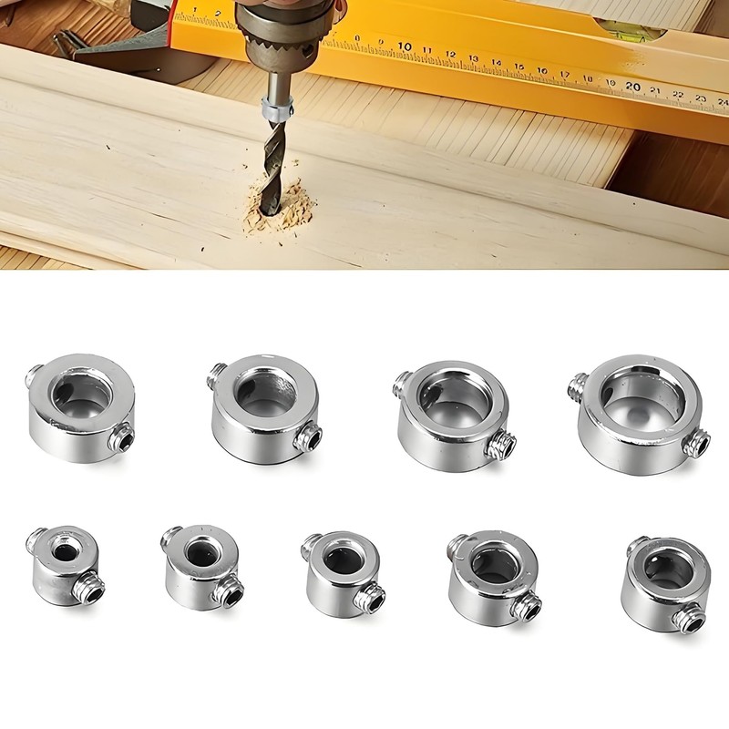 Alriedy Depth Stop for Drill 8-Piece Drill Depth Stop Set,