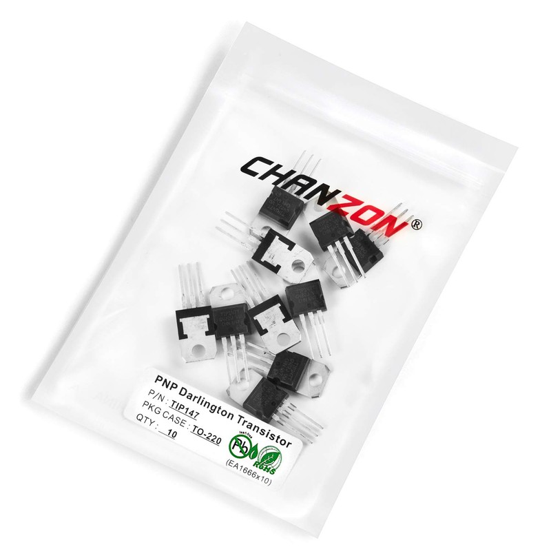 Chanzon TIP147 TO-220 Power PNP Darlington Transistor 10 A Pack