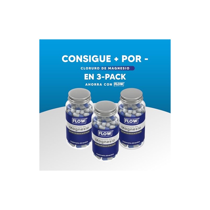 FLOW Cloruro de Magnesio 500 mg - 3 Pack (180