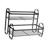 Metal Desktop Storage Rack 2 Tier Prevent Slip Multifunction Metal