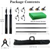 LIVUCEE 2 in 1 Green Backdrop Stand Kit, 6.5x6.5 ft