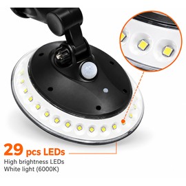 Solar Motion Sensor Wall Light for Outdoor Lighting – 360° 29-LED Illumination for Garden, Yard and Exterior Walls