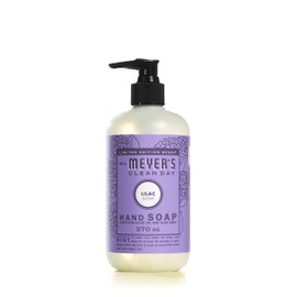 MRS. MEYER'S Mrs. Meyer's Clean Day Liquid Hand Soap, Lilac, Cruelty Free and Biodegradable Hand Wash Made with Essential Oils, 370 ml Soap Pump Bottle