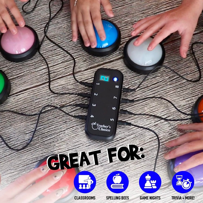 Teacher's Choice Light Up Game Buzzer System, Displays The Winning