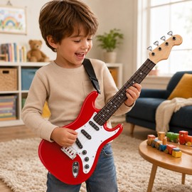 4-String Electric Guitar Toy for Kids – Portable Electronic Musical Instrument for Music Play, Learning & Gifts