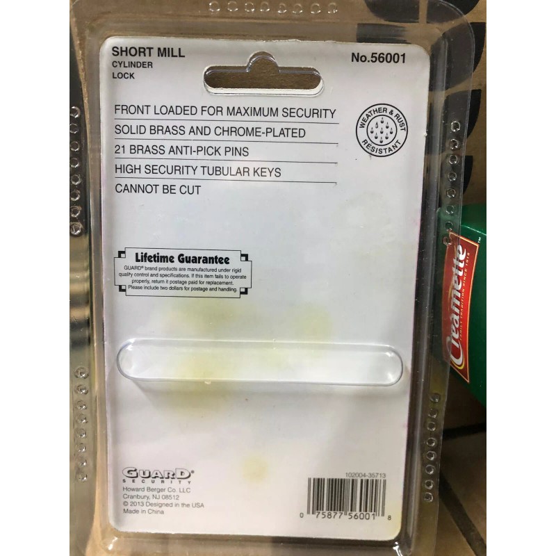 Guard Security Cylinder Lock Short Mill Solid Brass 56001 3