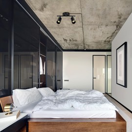 GLOBE Electric 64000114 2-Light Track Lighting Spotlight, Matte Black Finish, Ribbed Shades, Adjustable Heads, Compact 12-Inch Fixture, GU10 Base, Easy Installation