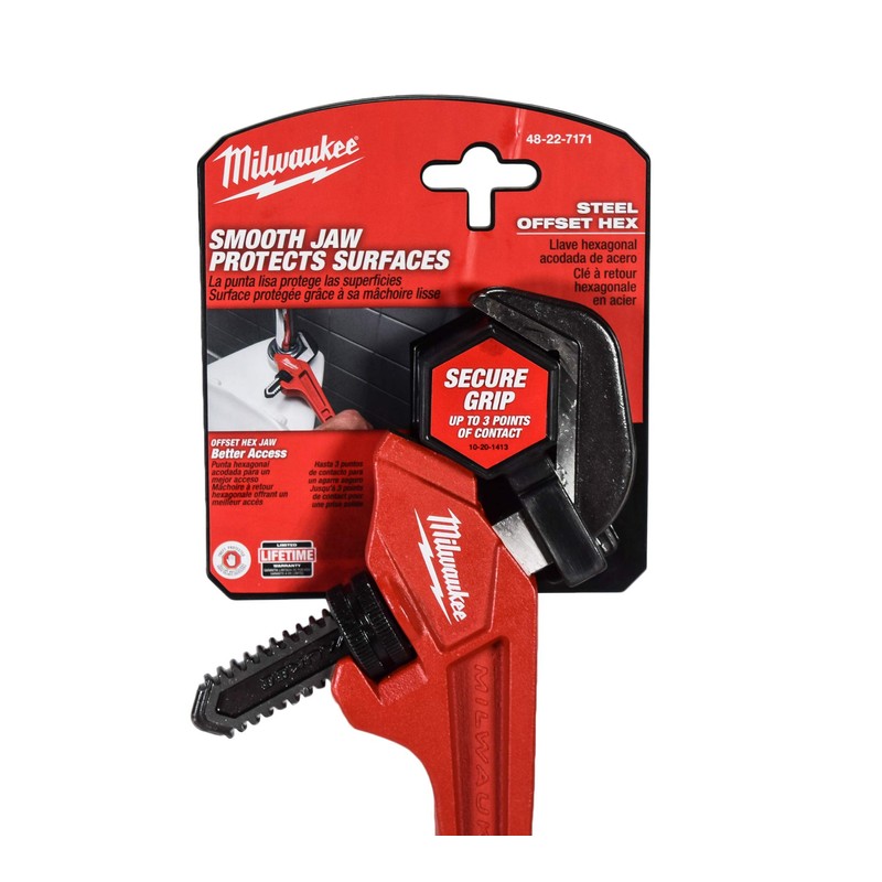 Milwaukee Electric - Steel Offset HEX Pipe Wrench