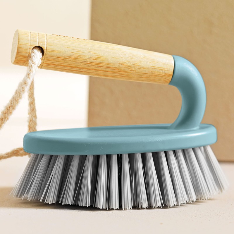 Salter LASAL71403C2EU7 Scrubbing Brush With Wooden Handle, Strong/Durable Stiff Bristles,