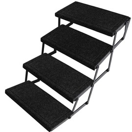 OKBA RV Step Covers,23" Wide Camper Step Cover for 8-11" Deep Stairs - 4 Pack Black RV Stair Covers to Keep Camper Clean