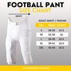 WEARCOG Deluxe Integrated Football Pants | White Adult 7 Padded