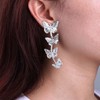TseenYi Boho Butterfly Dangle Drop Earrings Silver Butterfly Tassel Earrings