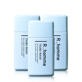 R_homme Men's Enzyme Face Wash Tsubu Wash, 1.6 oz (45 g) (60 Doses) Set of 3 (Enzyme Facial Washing Powder/Pore Cleansing)