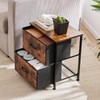 Sweetcrispy Nightstand Set of 2, End Tables with 2 Storage
