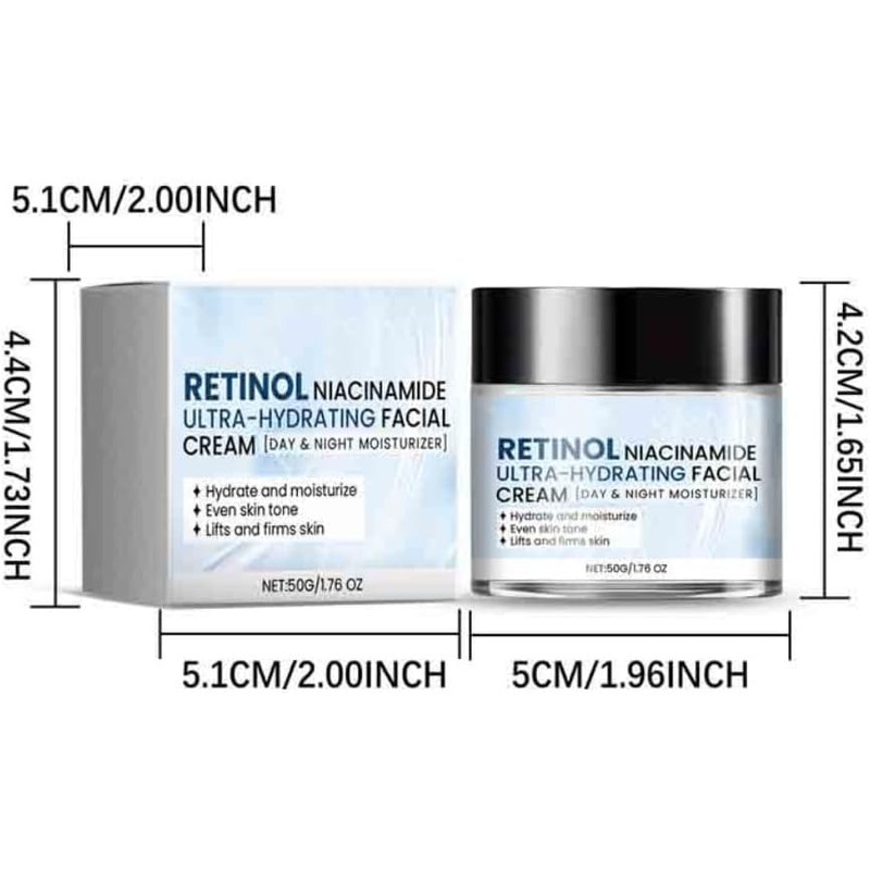 3PCS Hydrating Face Moisturizer with Niacinamide Repair Skin Barrier Day