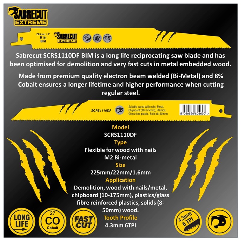 10 x SabreCut SCRSKM10 Mixed S610DF S922BF S922HF S1110DF S1122HF