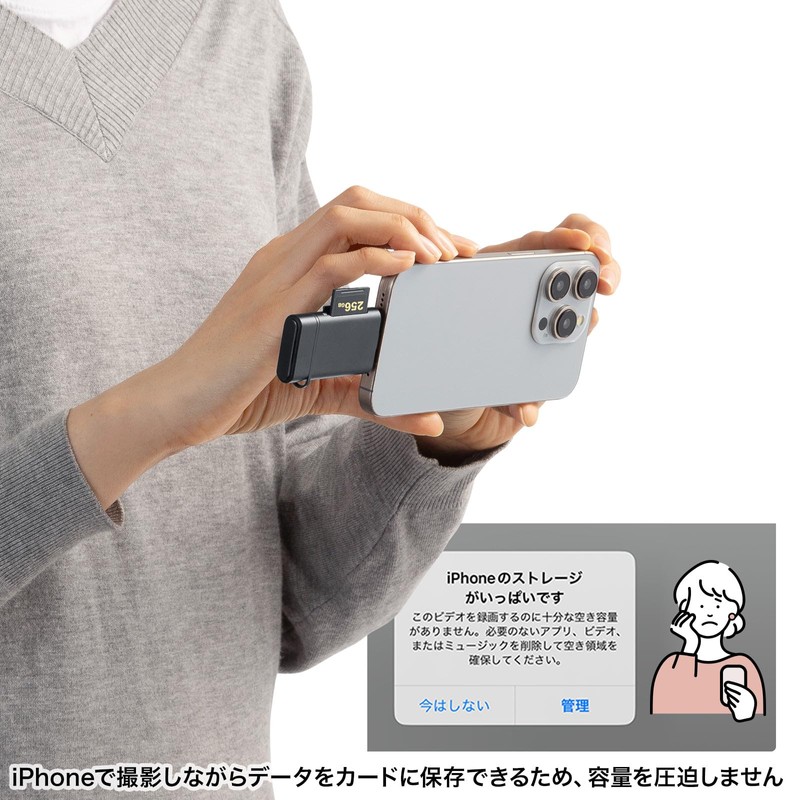 Sanwa Supply UHS-II Compatible USB Type-C Card Reader ADR-5TCMSD2BK