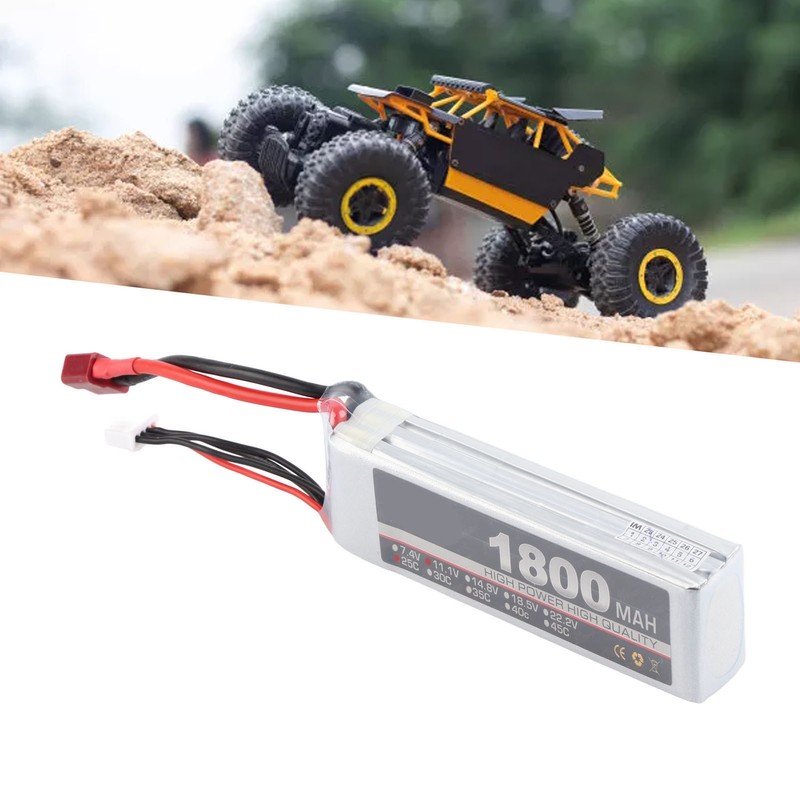 LiPo Battery Pack 11.1V 3S 1800mAh 25C Rechargeable LiPo Battery