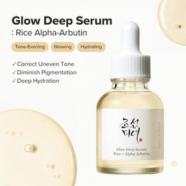 Beauty of Joseon Glow Deep Serum Rice Alpha-Arbutin Niacinamide Moisturizing Uneven Skin Tone Daily Korean Skin Care, 60ml, 2 Fl.Oz