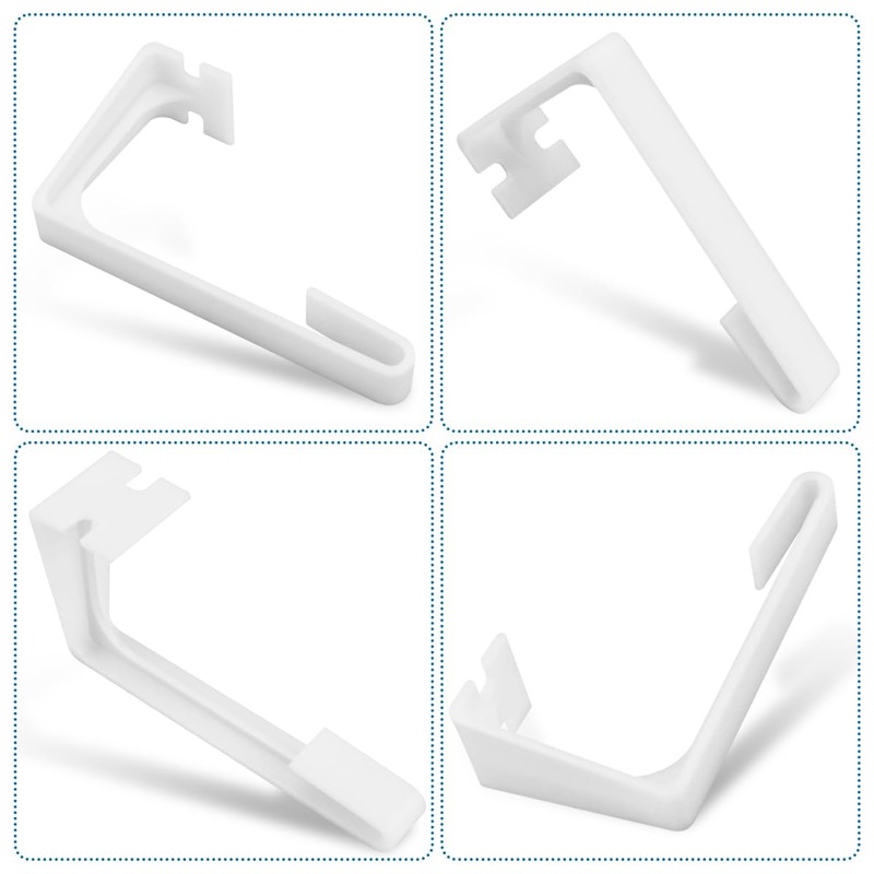 NOOTO 4 Pack White RV Curtains Holder for Camper Windows