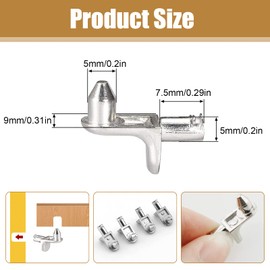Shelves for Cupboards, 30 Pieces Shelf Brackets, 5 mm Shelf Holder for Furniture Carriers, Cupboards, Shelf Brackets